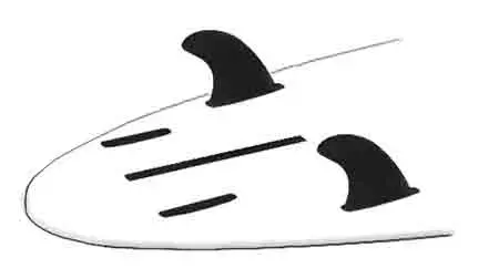 croquis de 2 ailerons de paddle