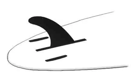 croquis d'un aileron sur un paddle