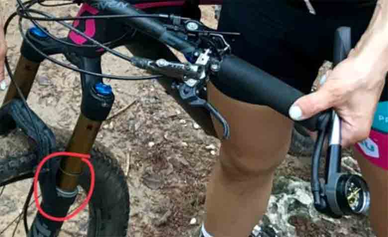 repère réglage sag de fourche